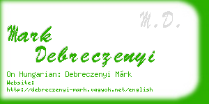 mark debreczenyi business card